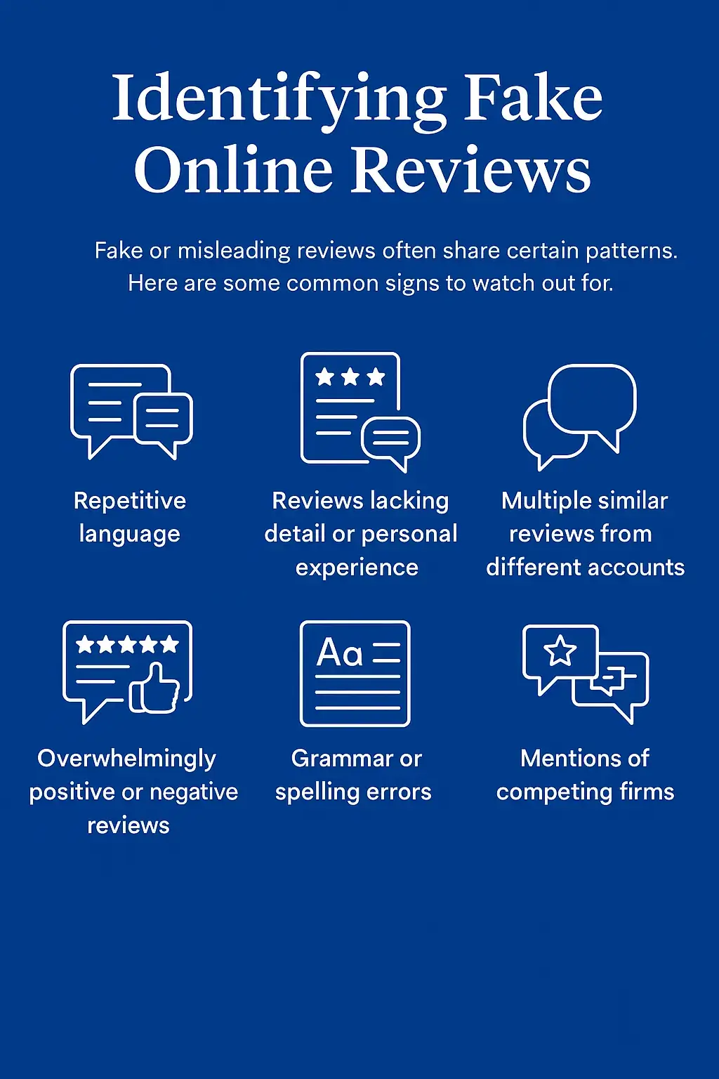 Fake reviews Pattern explained by Attorney Sean Whitworth
